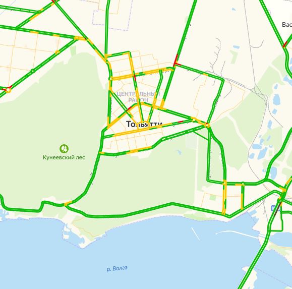 Карта тольятти пробки онлайн трасса м5