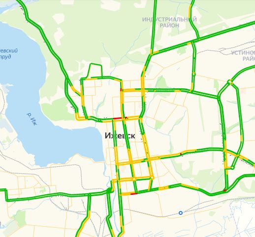 Карта пробок ижевск онлайн