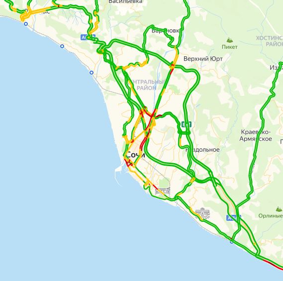 Пробки адлер. Пробки в Сочи на карте. Пробки Сочи Лоо сейчас. Трасса Краснодар-Сочи пробки. Карта дороги в Сочи.