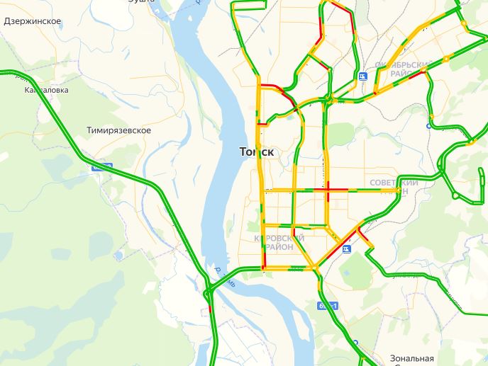 Пробки томск сейчас онлайн карта смотреть онлайн бесплатно