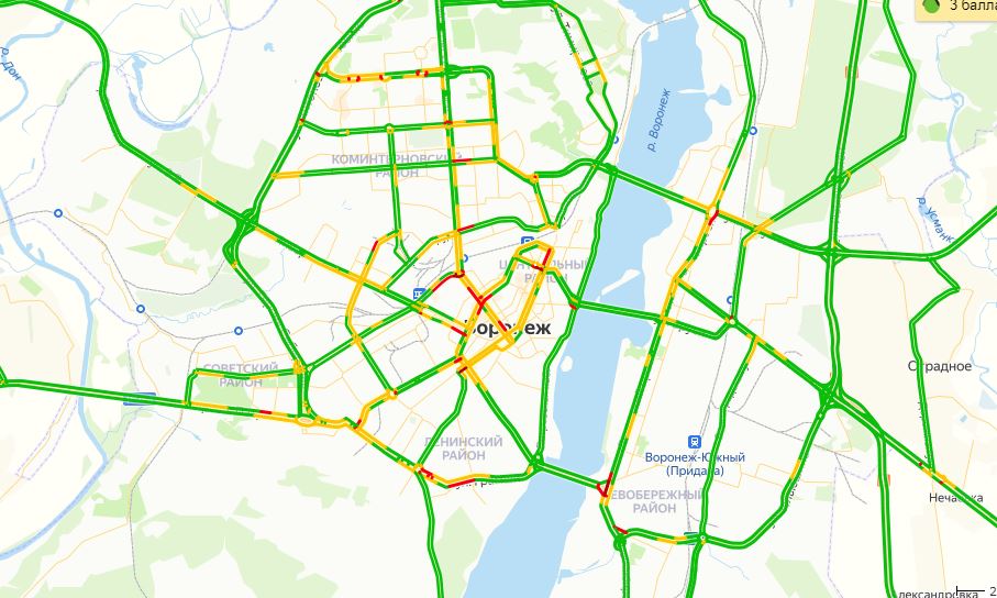 Карта транспорта воронеж в реальном времени