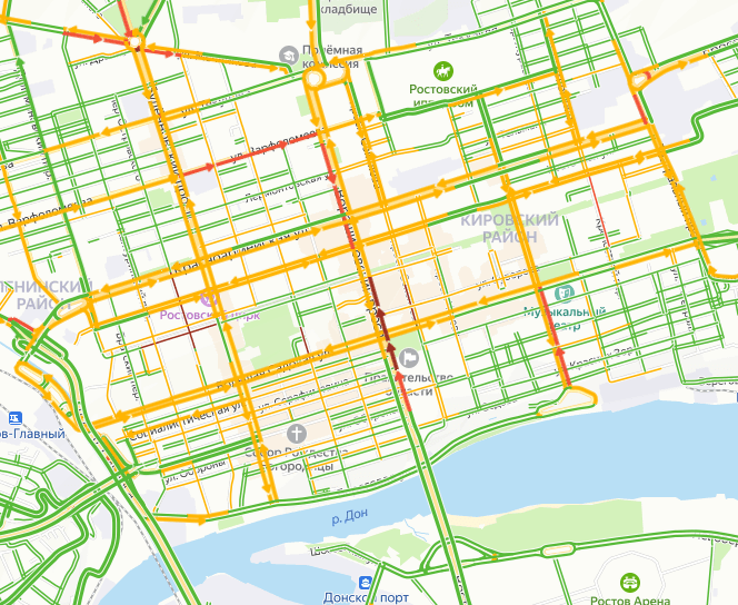 Карта ставрополя пробки онлайн сейчас