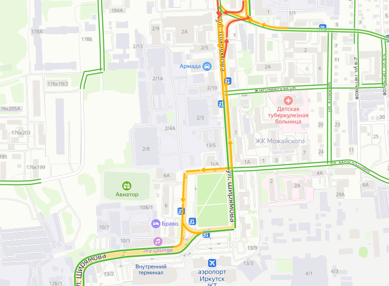 Карта пробок иркутск онлайн